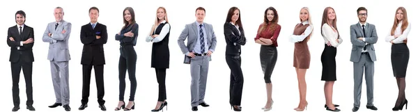 Group Successful Business People Isolated White Stock Image