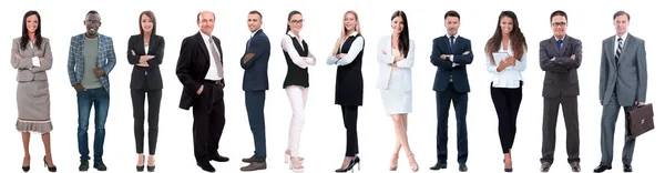 Група Успішних Бізнесменів Ізольовані Білому — стокове фото
