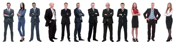 Gruppe Erfolgreicher Geschäftsleute Isoliert Auf Weiß — Stockfoto