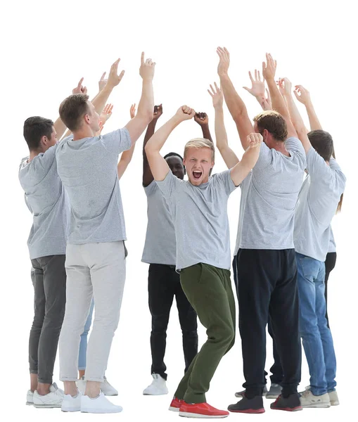 Group Diverse Young People Showing Unity — Stock Photo, Image
