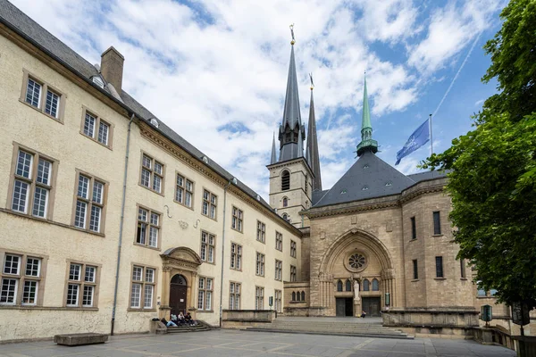 룩셈부르크에서 노트르담 대성당 — 스톡 사진