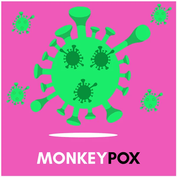 Monkeypox Virus Illustration Monkeypox Concept Monkeypox Virus Ausbruch Pandemic Design — Stockfoto