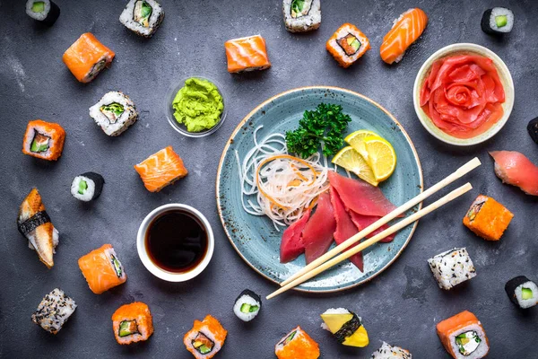 Japanese Sushi Sashimi — Stockfoto