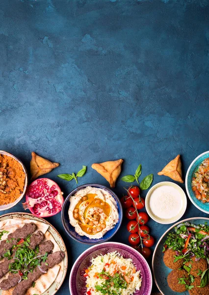 Arab Ételek Háttérben Közelről — Stock Fotó