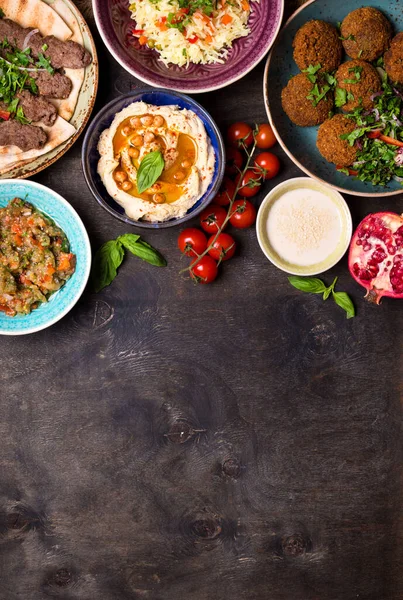 Arab Ételek Háttérben Közelről — Stock Fotó
