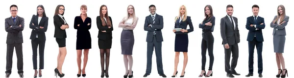 Group Successful Business People Isolated White — Stock Photo, Image