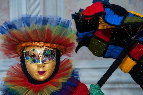 Carnaval Veneza 2020 Máscara — Fotografia de Stock