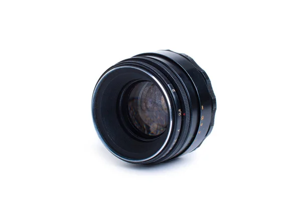 Old Lens Isolated White — Stock Photo, Image