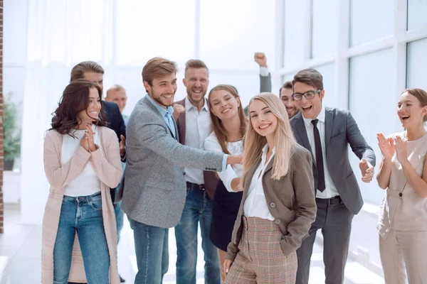 Group Happy Young Minded People Standing Together — Stock Photo, Image