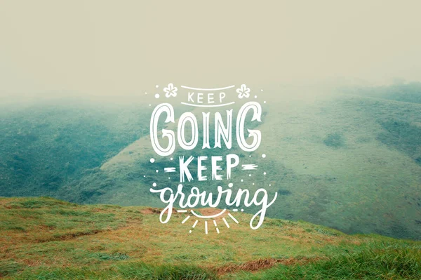 Motivational Phrases Keep Going Keep Growing Motivational Messages Keep Going — Fotografia de Stock