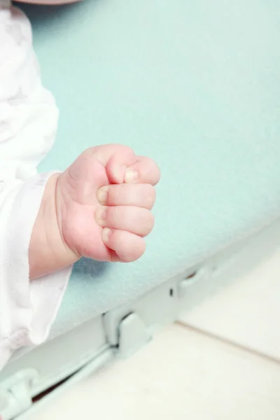 baby hand gesturing close up