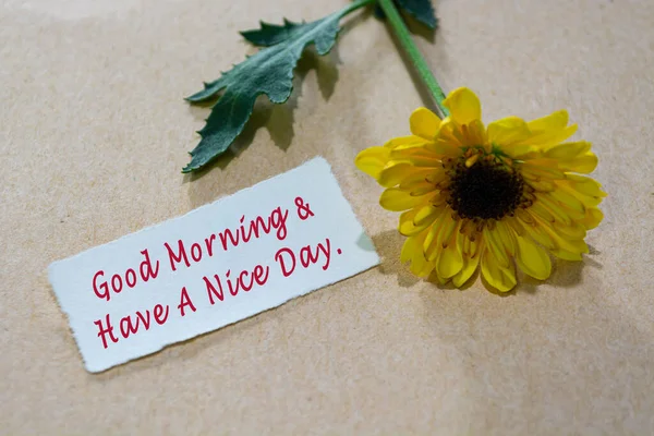 Motivational Quote Torn White Paper Wooden Surface Sunflowers — Stok fotoğraf