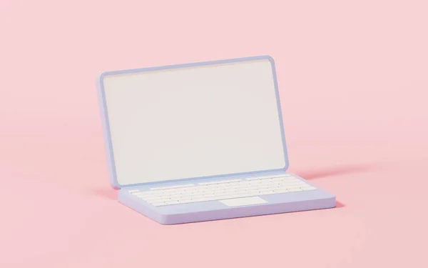 Laptop Blank Screen Rendering — Stockfoto