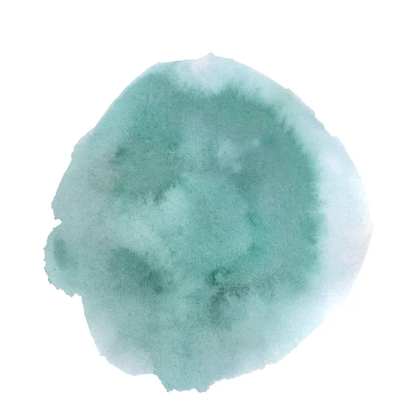 Abstract Green Watercolor Hand Painted Texture Isolated White Background Empty — Fotografia de Stock