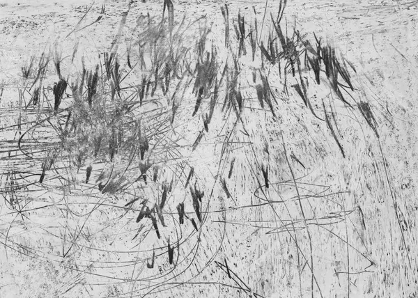 Black White Hand Drawn Pastel Background Abstract Backdrop — Stockfoto