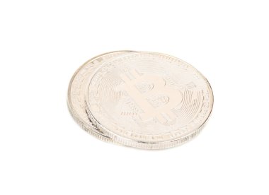 Gümüş sikke bitcoin Yakın çekim