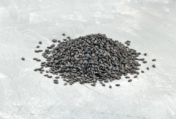 Černá Sezamová Semena Zavřít — Stock fotografie