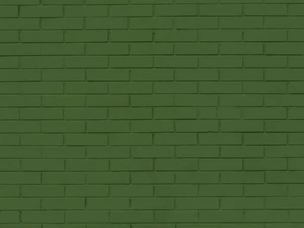Panoramic Solid Old Green Brick Wall — Fotografia de Stock