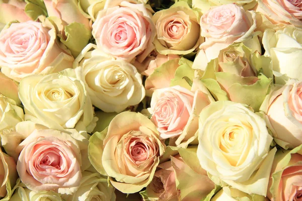 Pastel wedding bouquet made of roses