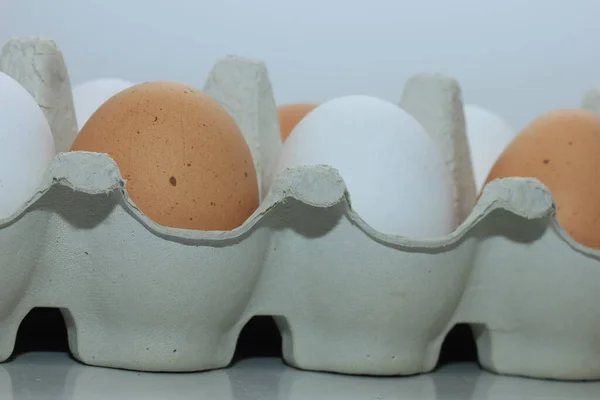 Αυγά Χαρτοκιβώτιο Κοντά — Φωτογραφία Αρχείου