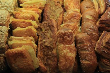 Taze yapılmış şekerlemeler. Yakın plan.