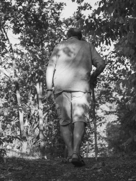 Πορτρέτο Ενός Ηλικιωμένου Καυκάσιου Άνδρα Έξω Στο Φως Της Ημέρας — Φωτογραφία Αρχείου