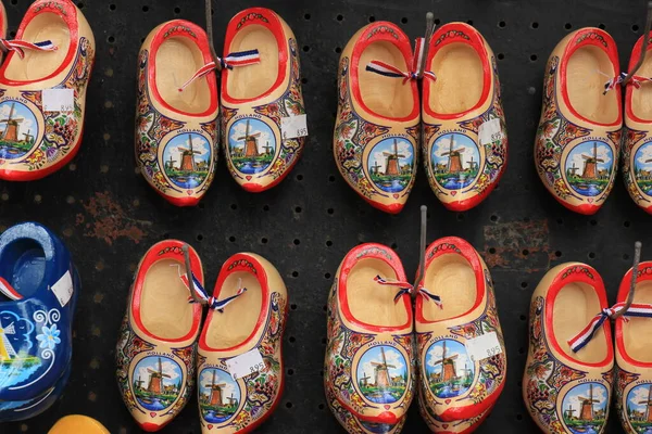 Colorful Painted Clogs Close — Stock Photo, Image