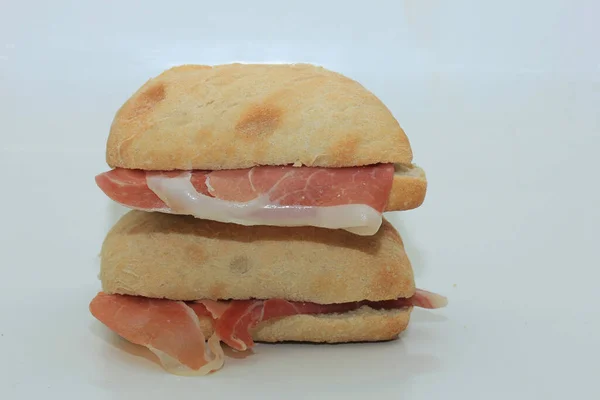 Crispy Fresh Sandwiches Close — Stock Photo, Image
