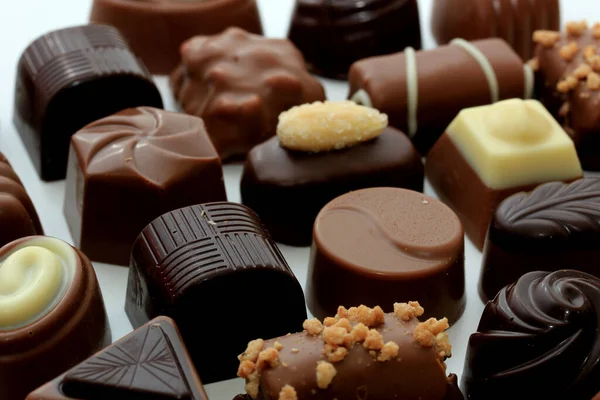 Chocolates Lujo Cerca — Foto de Stock