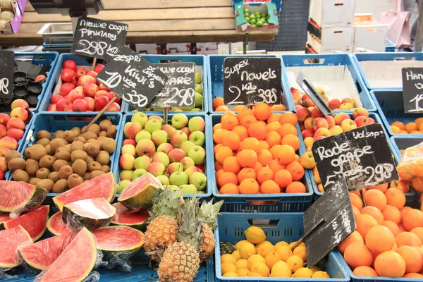 Čerstvé Ovoce Stánku Trhu — Stock fotografie