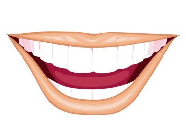 büyüleyici gülümseme vektör illüstrasyonu 