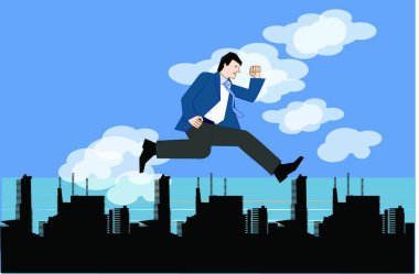 İş adamı vektör illüstrasyonu