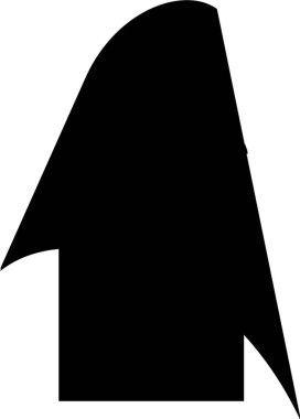 Siyah soyut şekil. Vektör çizimi. izole.