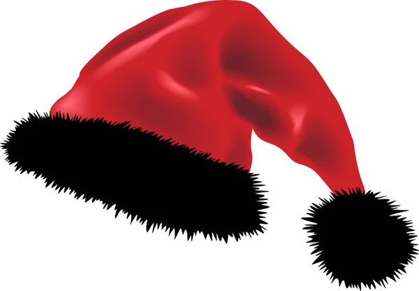 Santa Clus Hat カラフルなベクトルイラスト — ストックベクタ