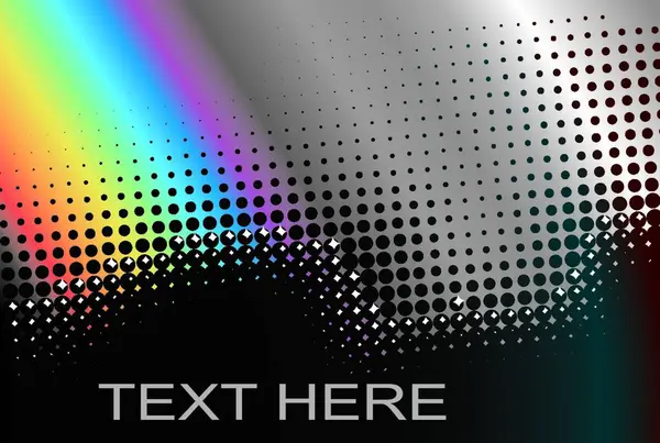 テキスト用の虹とタイルフレームのイラスト — ストックベクタ