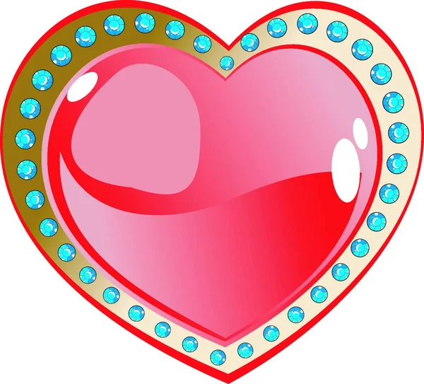 Symbol Miłości Szablon Kartki Walentynki Ilustracja Serca — Wektor stockowy
