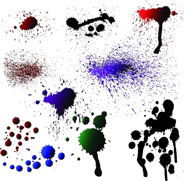 Spots Taches Illustration Vectorielle Colorée — Image vectorielle