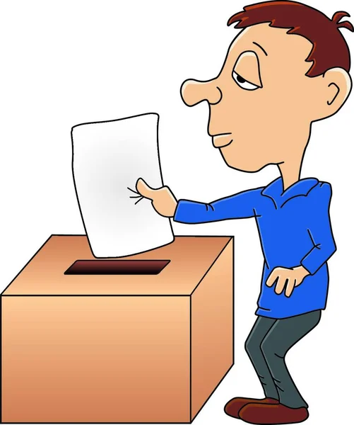 Homme Votant Illustration Vectorielle — Image vectorielle