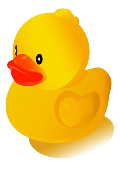 Little Yellow Rubber Duck — Stock Vector