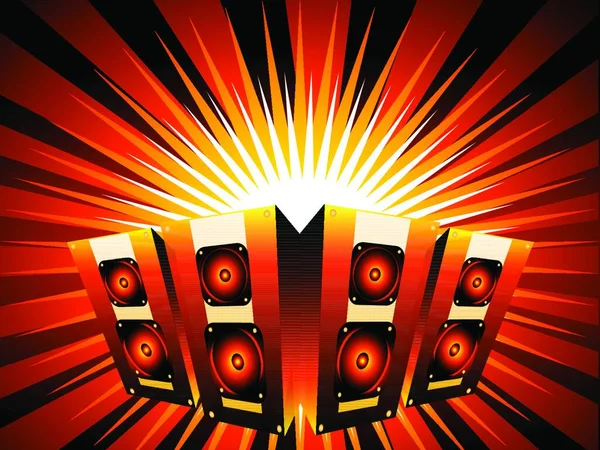 Speakers Colorful Vector Illustration — Stock Vector