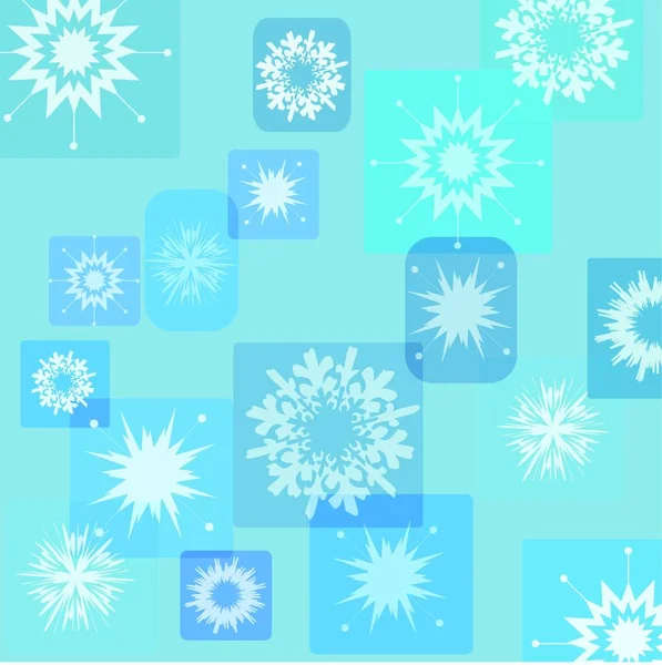 Floco Neve Inverno Ilustração Vetorial Colorido — Vetor de Stock