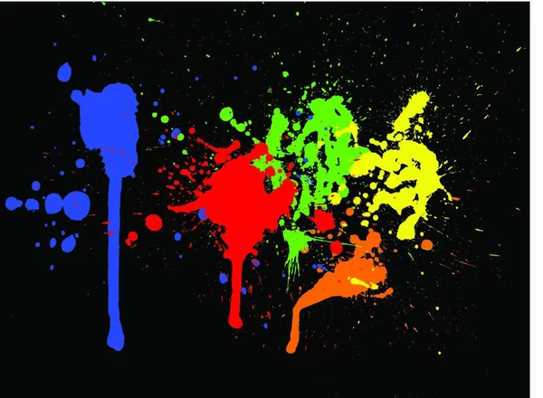 Ink Splash Colorful Vector Illustration — Stock Vector