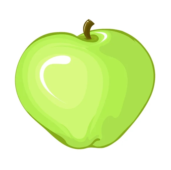 Πράσινο Μήλο Διανυσματική Απεικόνιση — Διανυσματικό Αρχείο
