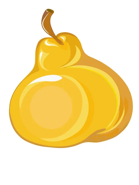 Pear Web Simple Icon Illustration — Stock Vector