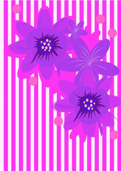 Αφίσα Floral Φόντο Λουλούδια Για Χώρο Αντιγραφής — Διανυσματικό Αρχείο