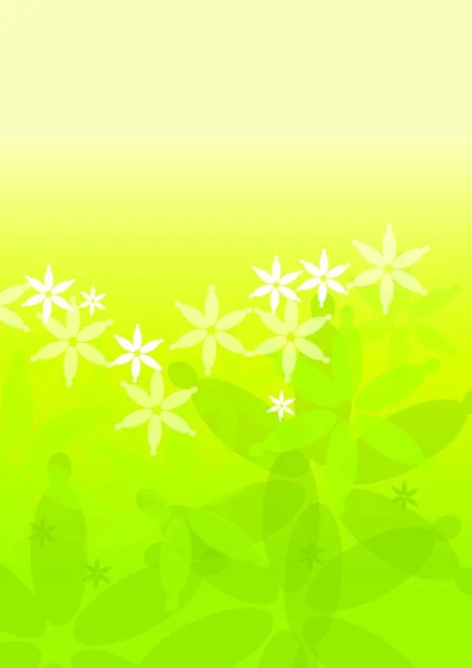Floral Yellow Background Vector Illustration — Stock Vector