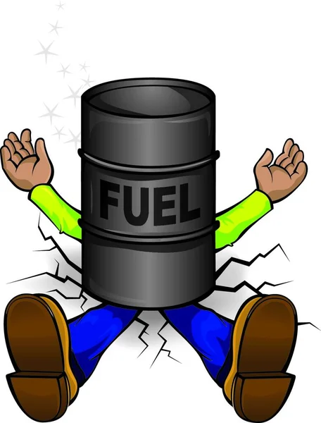 Écrasement Par Vecteur Carburant Illustration — Image vectorielle