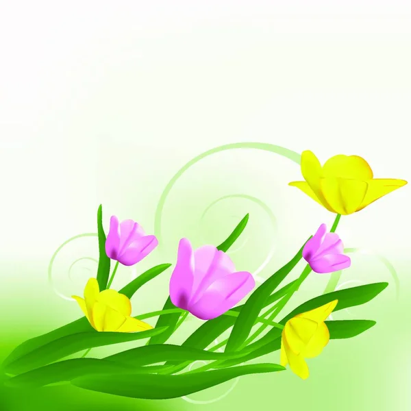 Blume Hintergrund Vektor Illustration — Stockvektor