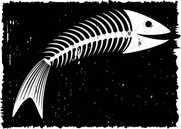 Das Skelett Des Fisches Spaß — Stockvektor