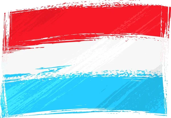Grunge Luxembourg Flagge Bunte Vektorillustration — Stockvektor